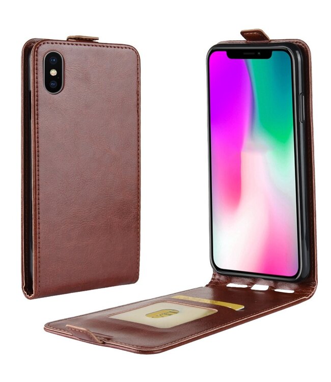 Bruin Flipcase Hoesje voor de iPhone Xr