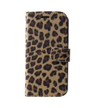 Bruin Luipaard print Bookcase Hoesje iPhone Xr