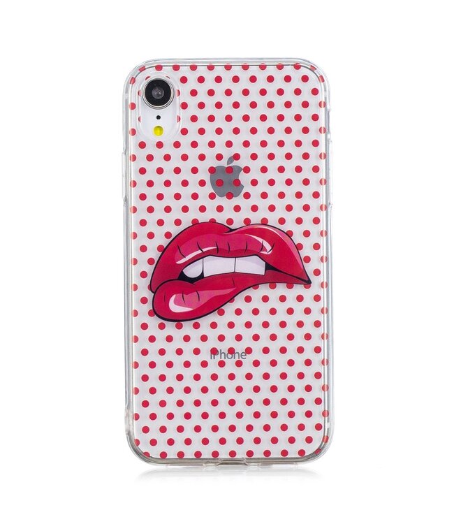 Rode Lippen TPU Hoesje voor de iPhone Xr