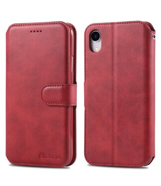 Azns Rood Bookcase Hoesje iPhone Xr