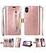 Roze / Goud Bookcase Hoesje voor de iPhone Xr