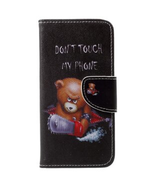 Don't Touch in Front Bookcase Hoesje iPhone XS