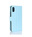 Blauw Litchee Bookcase Hoesje voor de iPhone XS