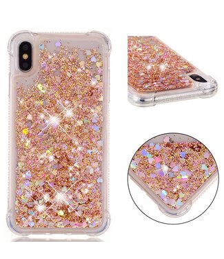 Goud Glitters TPU Hoesje iPhone XS Max