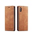 Forwenw Forwenw Bruin Bookcase Hoesje voor de iPhone XS Max