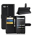 Zwart Litchee Bookcase Hoesje voor de Blackberry Key2 LE