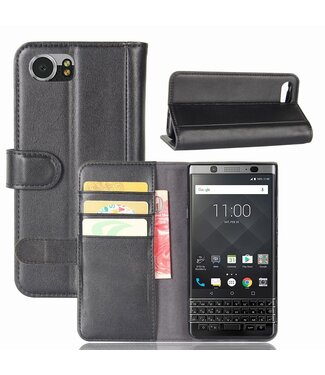 Zwart Bookcase Hoesje Blackberry KeyOne