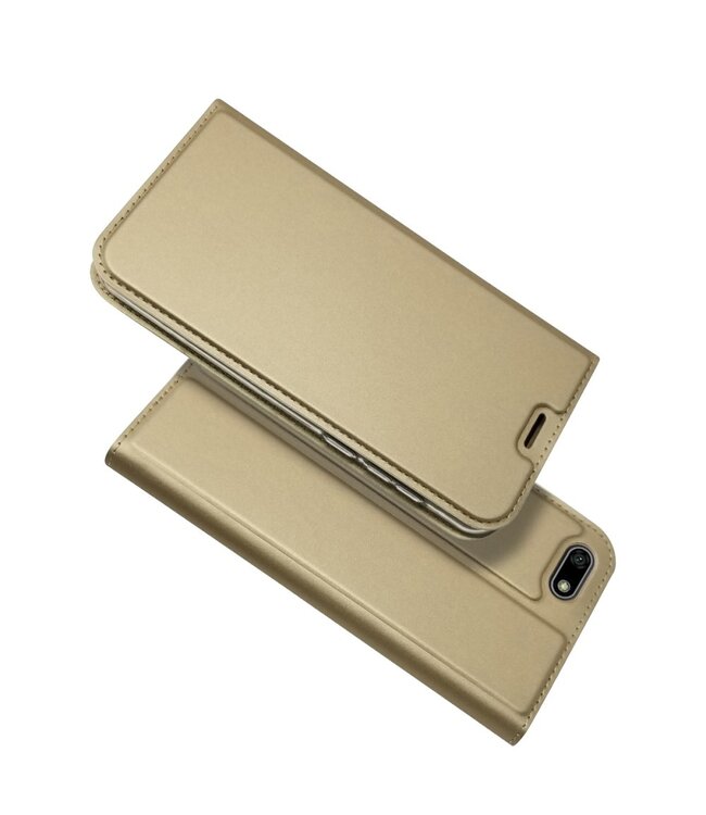 Goud Bookcase Hoesje voor de Honor 7s