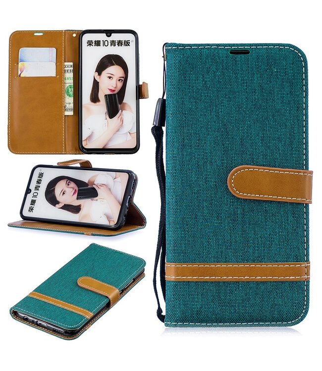 Groen Bookcase Hoesje voor de Honor 10 Lite