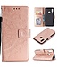 Roze / Goud Bookcase Hoesje voor de Huawei P Smart 2019