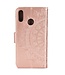 Roze / Goud Bookcase Hoesje voor de Huawei P Smart 2019