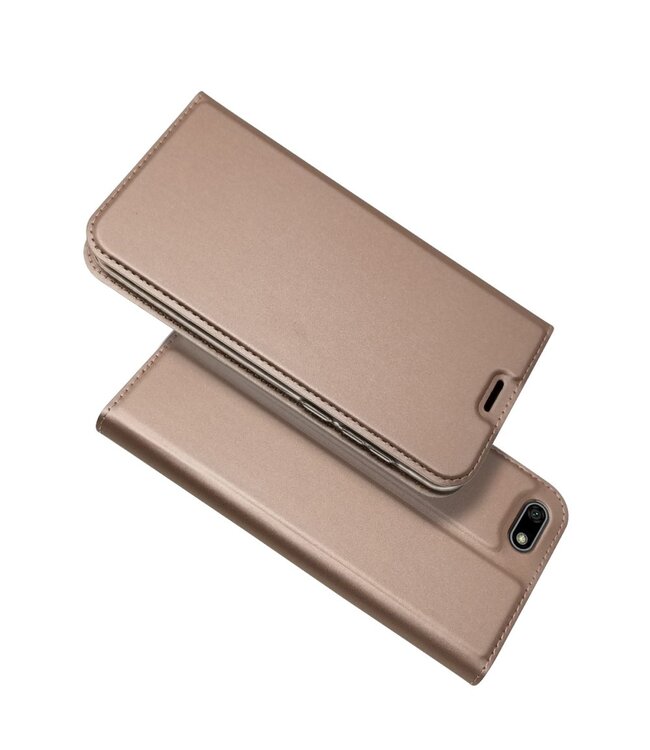 Roze / Goud Bookcase Hoesje voor de Huawei Y5 (2018)