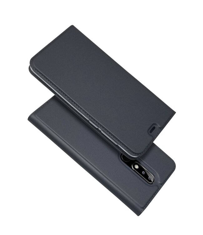 Zwart Bookcase Hoesje voor de Nokia 5.1 Plus