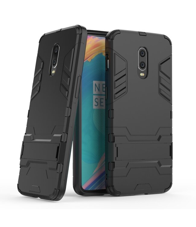 Zwart Hybrid Hoesje voor de OnePlus 6T