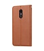 Bruin Bookcase Hoesje voor de OnePlus 6T