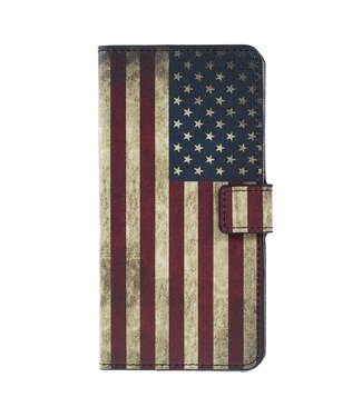 Amerikaanse Vlag Bookcase Hoesje Samsung Galaxy A7 (2018)