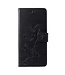 Zwart Vlinder en Bloem Bookcase Hoesje voor de Samsung Galaxy A9 (2018)