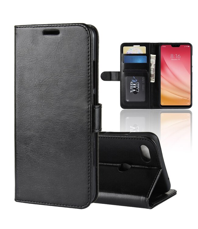 Zwart Bookcase Hoesje voor de Xiaomi Mi 8 Lite