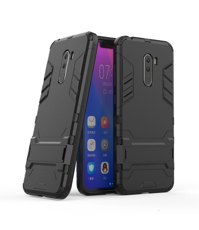 Zwart Hybrid Hoesje voor de Xiaomi Pocophone F1