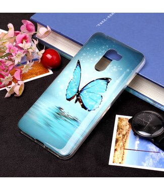Blauwe Vlinder TPU Hoesje Xiaomi Pocophone F1