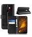 Zwart Bookcase Hoesje voor de Xiaomi Pocophone F1