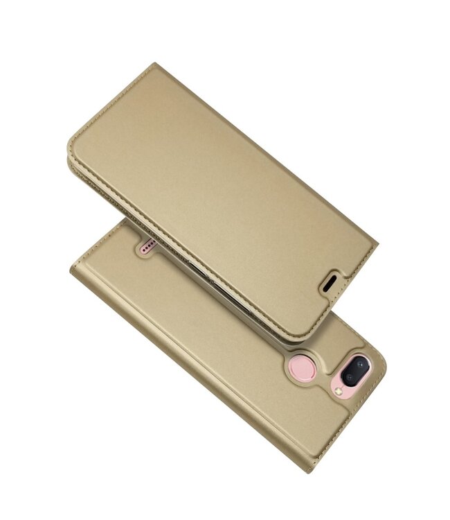 Goud Bookcase Hoesje voor de Xiaomi Redmi 6