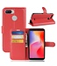 Rood Litchee Bookcase Hoesje voor de Xiaomi Redmi 6