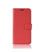 Rood Litchee Bookcase Hoesje voor de Xiaomi Redmi 6