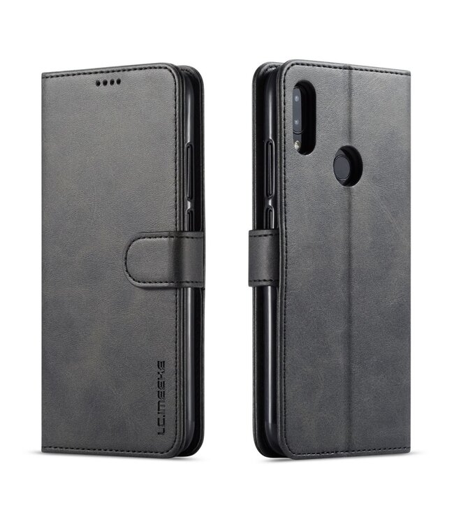 LC.IMEEKE LC.IMEEKE Zwart Bookcase Hoesje voor de Xiaomi Redmi Note 7 (Pro)