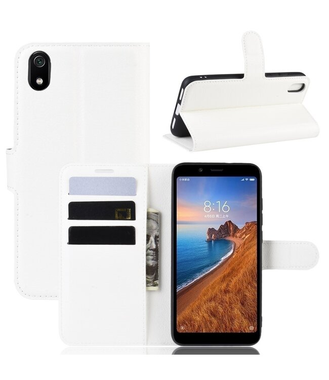 Wit Bookcase Hoesje voor de Xiaomi Redmi 7A