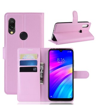 Roze Bookcase Hoesje Xiaomi Redmi 7