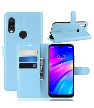 Blauw Bookcase Hoesje Xiaomi Redmi 7