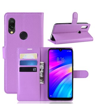 Paars Bookcase Hoesje Xiaomi Redmi 7