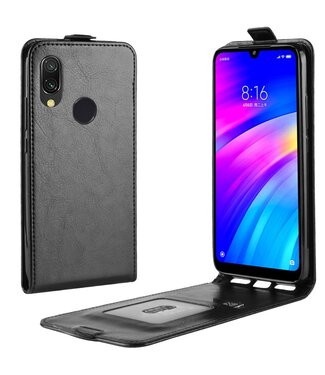 Zwart Flipcase Hoesje Xiaomi Redmi 7