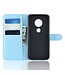 Blauw Bookcase Hoesje voor de Motorola Moto G7 Plus