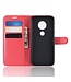Rood Bookcase Hoesje voor de Motorola Moto G7