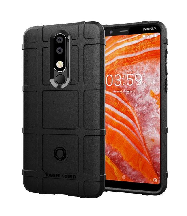 Zwart TPU Hoesje voor de Nokia 3.1 Plus