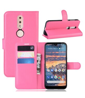 Roze Bookcase Hoesje Nokia 4.2