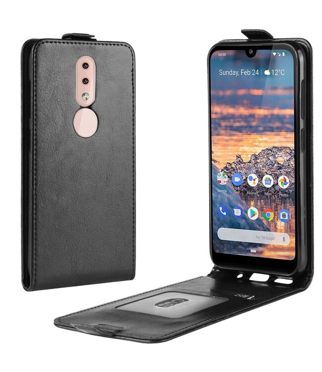 Zwart Flipcase Hoesje voor de Nokia 4.2