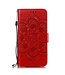Rood Mandala Bookcase Hoesje voor de OnePlus 7 Pro