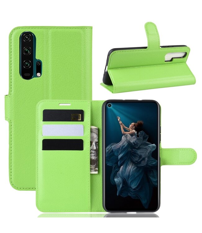 Groen Bookcase Hoesje voor de Honor 20 Pro