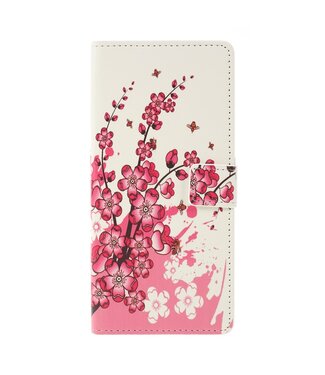 Roze Bloesem Bookcase Hoesje Huawei P Smart Z