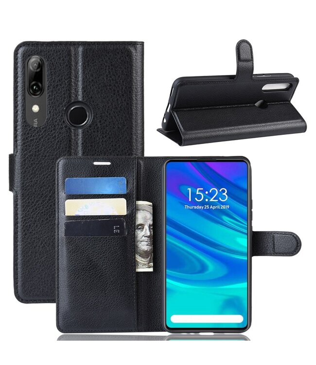 Zwart Bookcase Hoesje voor de Huawei P Smart Z