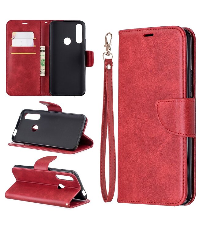 Rood Bookcase Hoesje voor de Huawei P Smart Z