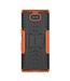 Zwart / Oranje Hybrid Hoesje voor de Sony Xperia 10 Plus