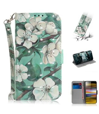 Bloemen Bookcase Hoesje Sony Xperia 10 Plus