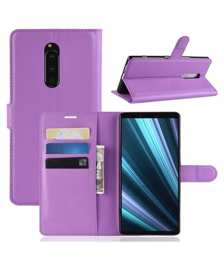 Paars Bookcase Hoesje Sony Xperia 1