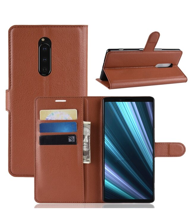 Bruin Bookcase Hoesje voor de Sony Xperia 1