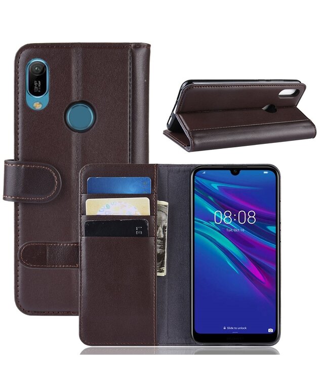 Bruin Bookcase Hoesje voor de Huawei Y6 (2019)