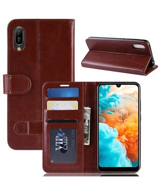 Bruin Bookcase Hoesje Huawei Y6 (2019)